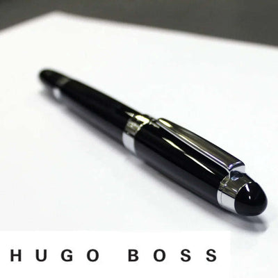 Hugo Boss Icon Fountain Pen, Black Lacquer - Engraveitnow Ltd