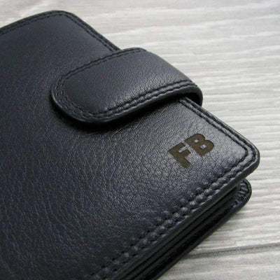 Free Engraving - Visconti Heritage HT13 Strand Black Leather Wallet - Engraveitnow Ltd