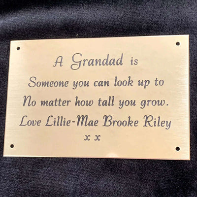 Polished Brass Plate 7" x 5" - Engraveitnow Ltd