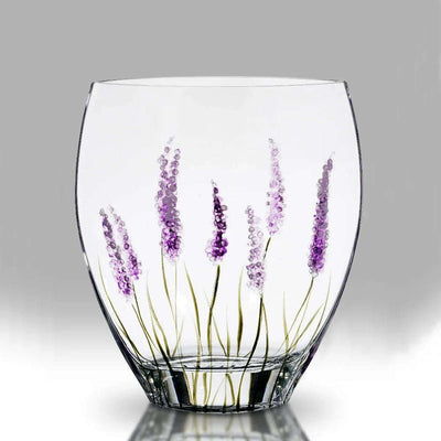 Nobile Lavender Curved Vase - 21cm - Engraveitnow Ltd