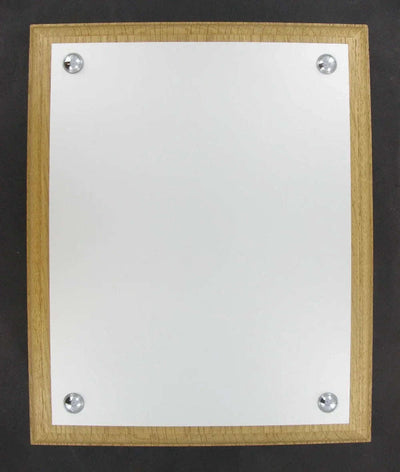 Oak Wood Plaque with 8" x 6" Aluminium Plate - PORTRAIT - Engraveitnow Ltd