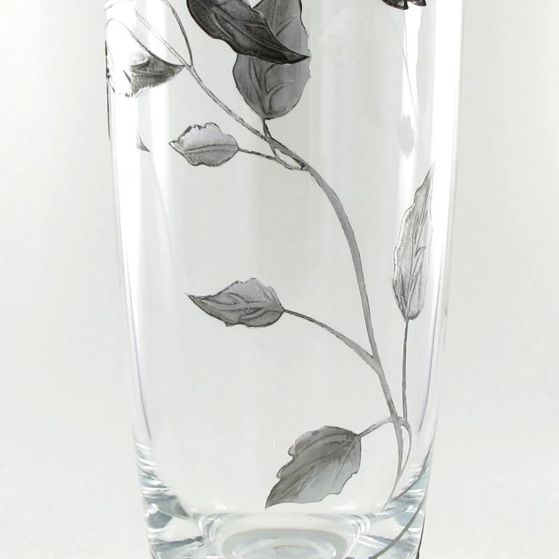 Nobile Silver Leaf Cylinder Vase - 25cm
