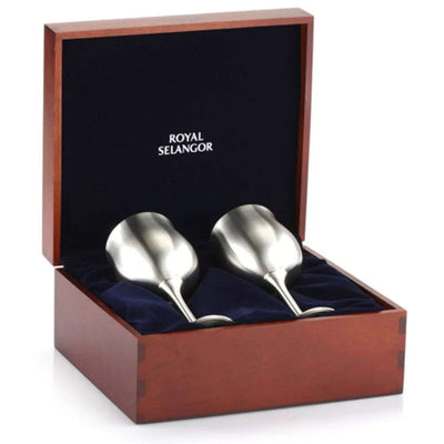 Royal Selangor Goblets Set with Wooden Case 012555G - Engraveitnow Ltd