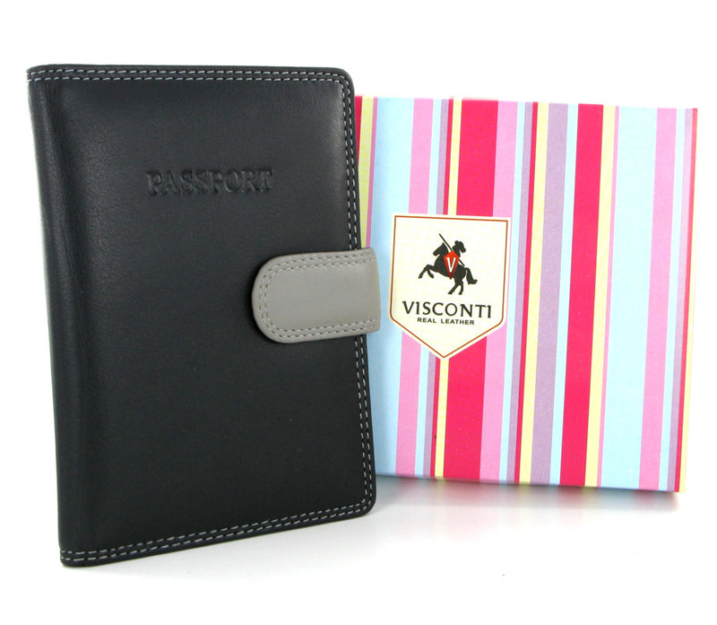 Visconti Rainbow Passport Holder RB75 Black Multi