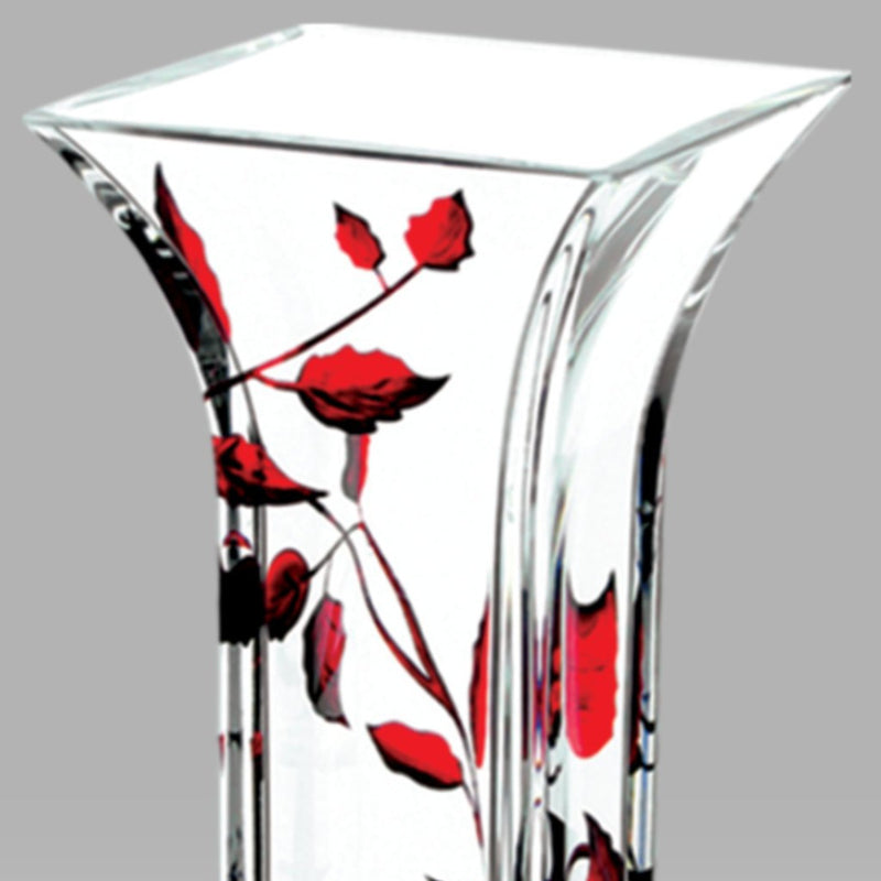 Nobile Ruby Leaf Flared Vase - 22.5cm