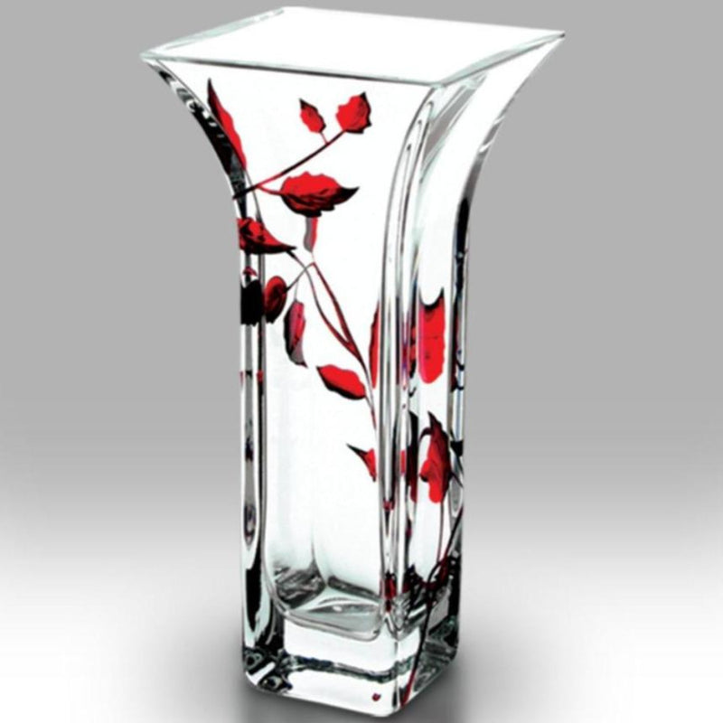Nobile Ruby Leaf Flared Vase - 22.5cm