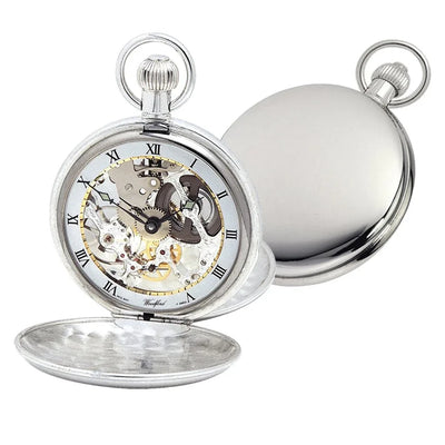Solid Silver Pocket Watch by Woodfords SIL1096 - Engraveitnow Ltd