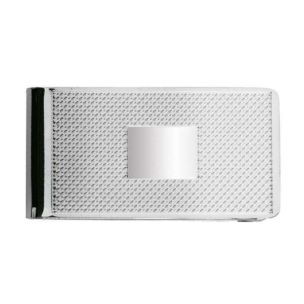Money Clip Large Engine Turned 925 Silver 8958