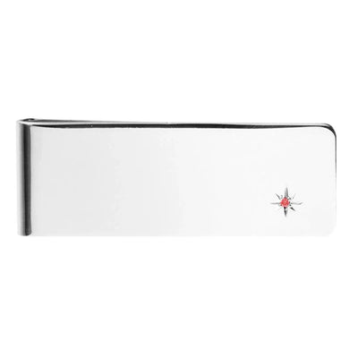 Money Clip Ruby Set 925 Solid Silver 9383 - Engraveitnow Ltd