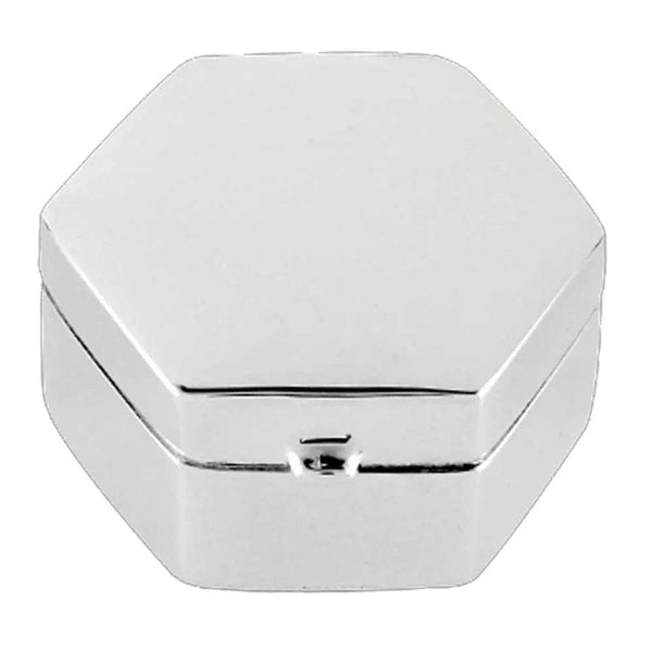 Pill Box Hexagon Shape 925 Solid Silver 9485