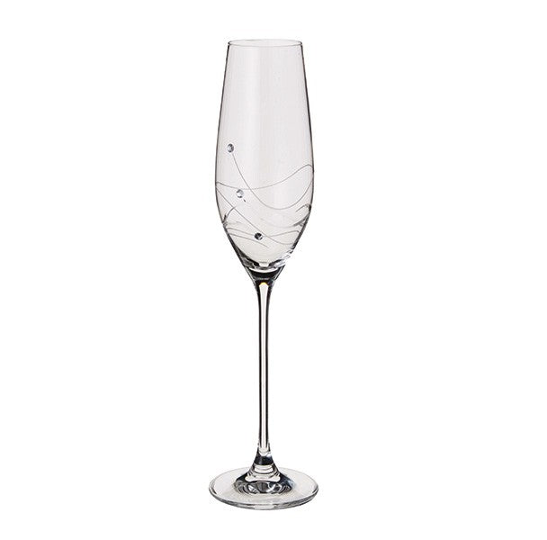Dartington Crystal Glitz Champagne Flute Glasses