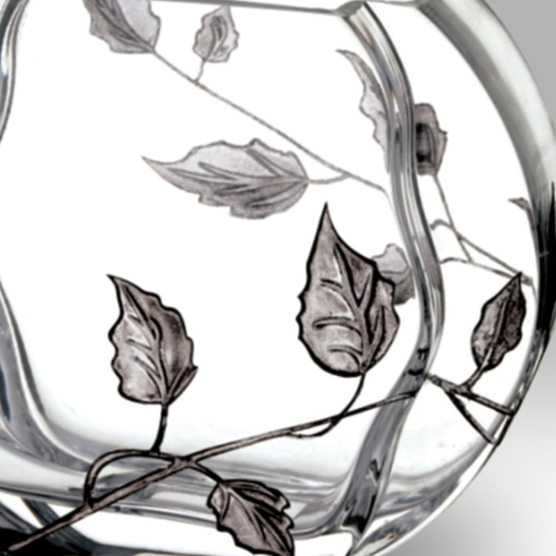 Nobile Silver Leaf Circle Vase - 16cm