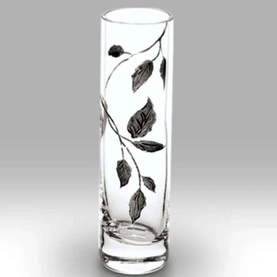 Nobile Silver Leaf Bud Vase - 19.5cm PRICE HELD 2023 - Engraveitnow Ltd