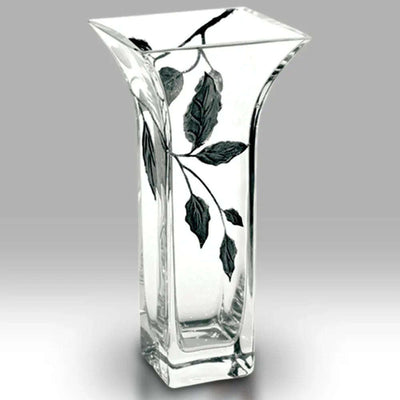 Nobile Silver Leaf Flared Vase - 22.5cm - Engraveitnow Ltd