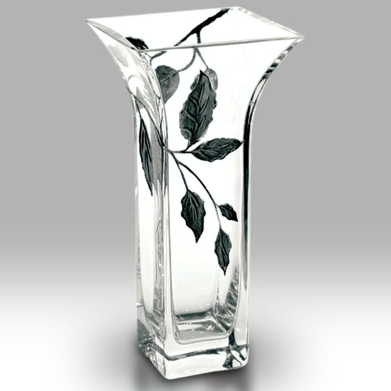 Nobile Silver Leaf Flared Vase - 22.5cm