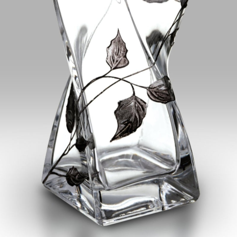 Nobile Silver Leaf Twist Vase - 20cm