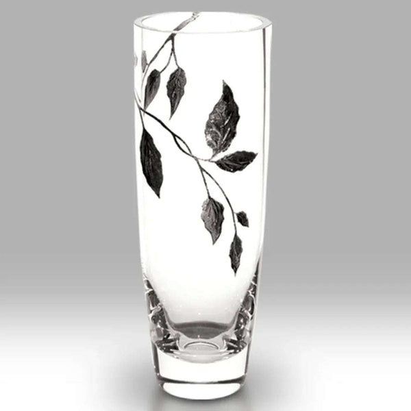 Nobile Silver Leaf Cylinder Vase - 25cm