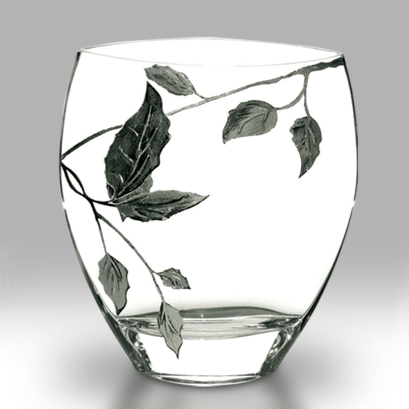 Nobile Silver Leaf Curved Vase - 21cm
