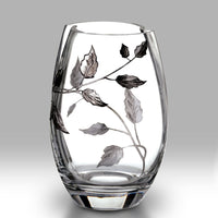 Nobile Silver Leaf Roundish Vase - 20cm