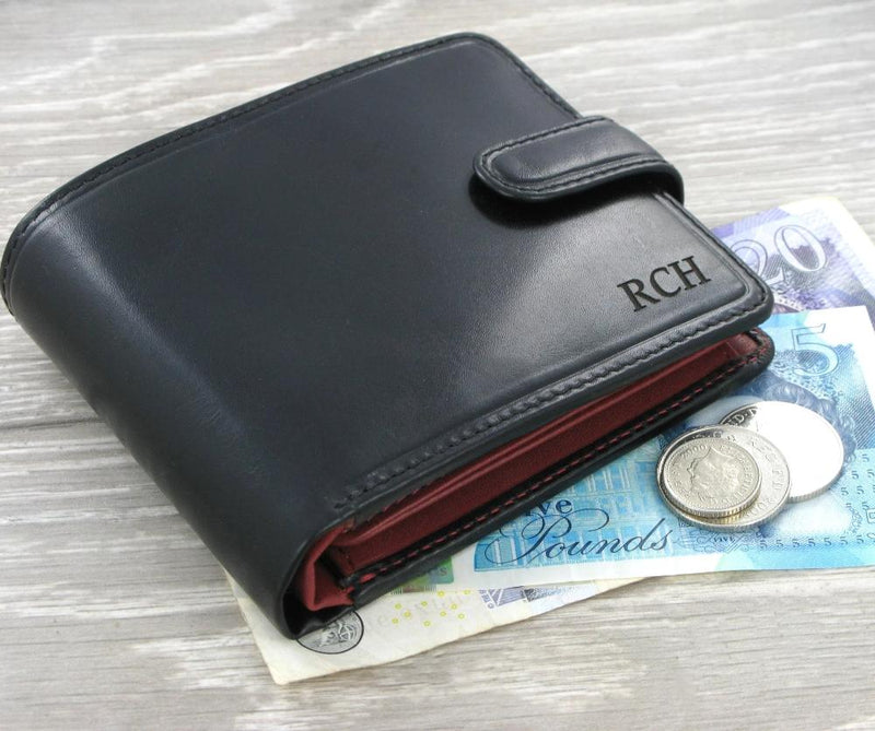 Visconti Torino TR35 Luxury Black & Red RFID Leather Wallet