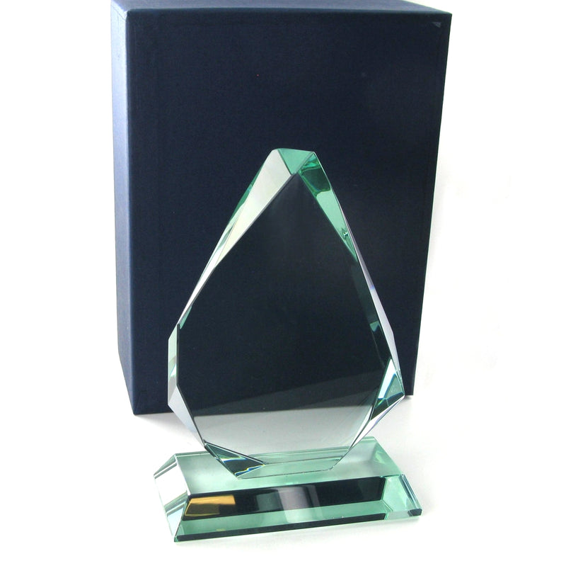 Swatkins Jade Glass Pyramid Award 128mm tall