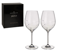 Dartington Crystal Glitz Wine Goblets Pair