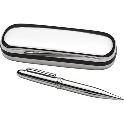 Chrome Pen & Pen Case including free engraving - Engraveitnow Ltd