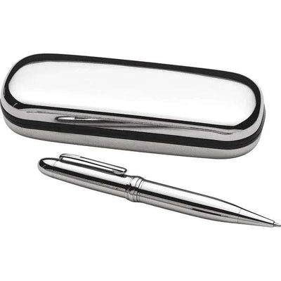 10x Chrome Pen and Pen Case - Engraveitnow Ltd