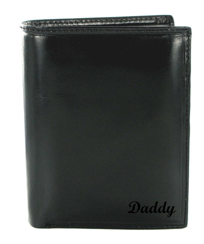 Visconti Monza MZ3 Milan Italian Black RFID Leather Wallet - Engraveitnow Ltd
