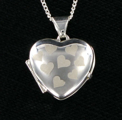Multi Heart Locket & 16" Curb Chain - Engraveitnow Ltd
