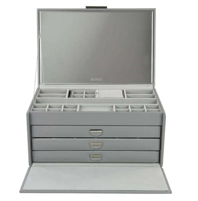 Dulwich Designs Notting Hill Grey Extra-Large Jewellery Box 71177 - Engraveitnow Ltd