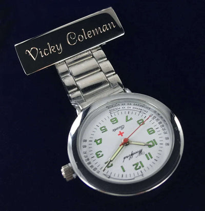 Nurse Fob Watch with presentation case, personalised - Engraveitnow Ltd