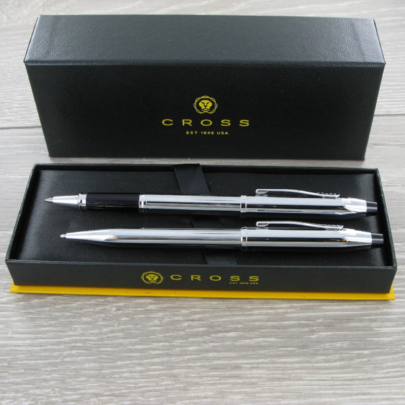 Cross Century II Lustrous Chrome Pen Set 2 Personalised