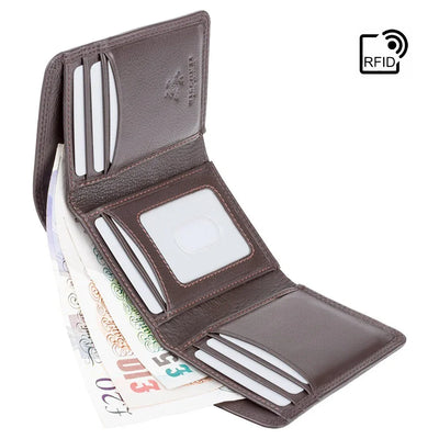 Visconti Heritage HT18 Brown Bi-fold Wallet - Engraveitnow Ltd