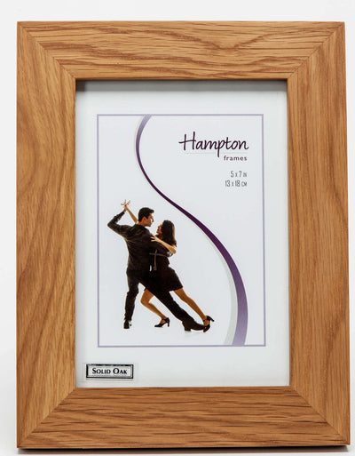 New England Solid Oak Wood 7" x 5" Portrait Photo Frame by Hampton - Engraveitnow Ltd