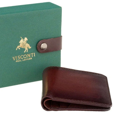 Visconti Atelier AT56 David Cash & Card Small Wallet Burnish Tan - Engraveitnow Ltd