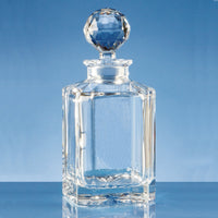Engraved Whiskey Decanter Plain Crystal in Presentation Box