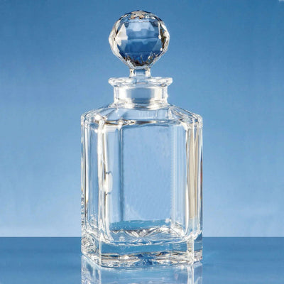 Engraved Whiskey Decanter Plain Crystal in Presentation Box - Engraveitnow Ltd