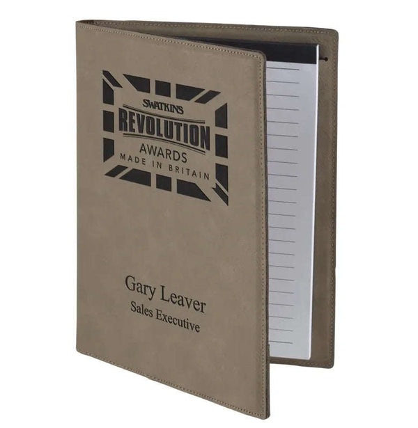 Swatkins Leatherette Light Brown A5 Note Pad & Document Holder