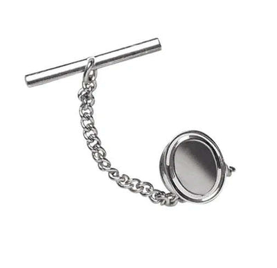 Tie Pin Solid Silver Oval with Presentation Box 8888 - Engraveitnow Ltd