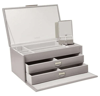 Dulwich Designs Notting Hill Grey Large Jewellery Box 71176 - Engraveitnow Ltd