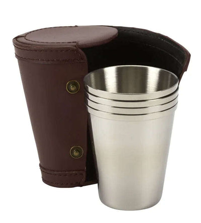 Shooting Cups & Leather Case R3387 - Engraveitnow Ltd