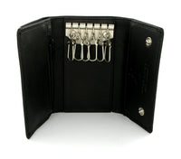 Visconti Polo Black Leather Key Holder Wallet 1178