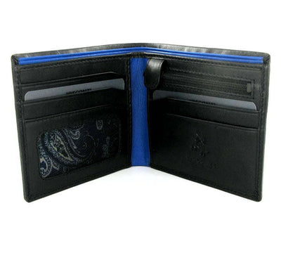 Visconti Parma PM101 Pablo Black'n'Blue Soft Leather Wallet - Engraveitnow Ltd