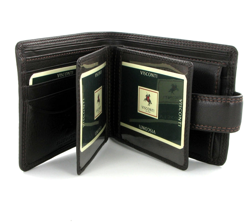 Free Engraving - Visconti Heritage HT13 Strand Brown Leather Wallet