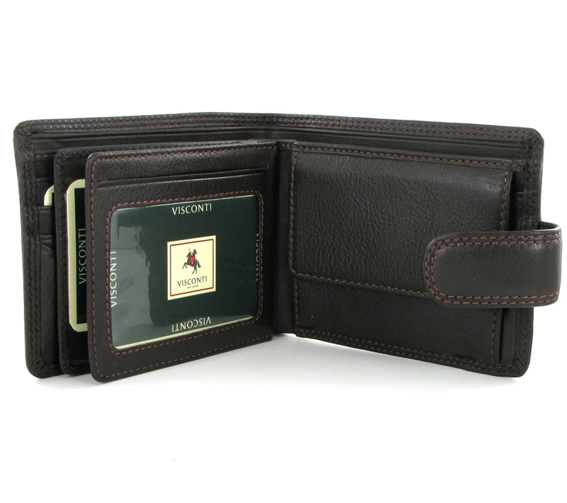 Free Engraving - Visconti Heritage HT13 Strand Brown Leather Wallet
