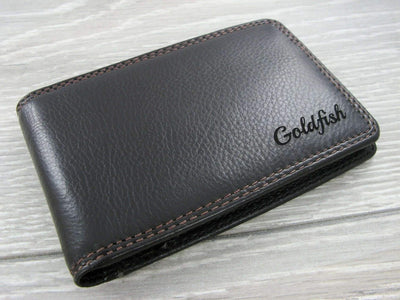 Visconti Heritage HT5 Nelson Choc Brown Leather Credit Card Holder - Engraveitnow Ltd