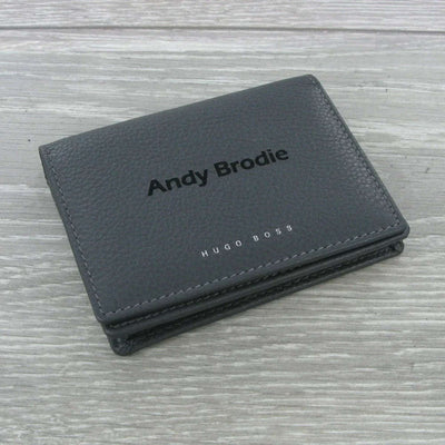 Hugo Boss Card Holder Dark Grey - HLC009J - Engraveitnow Ltd