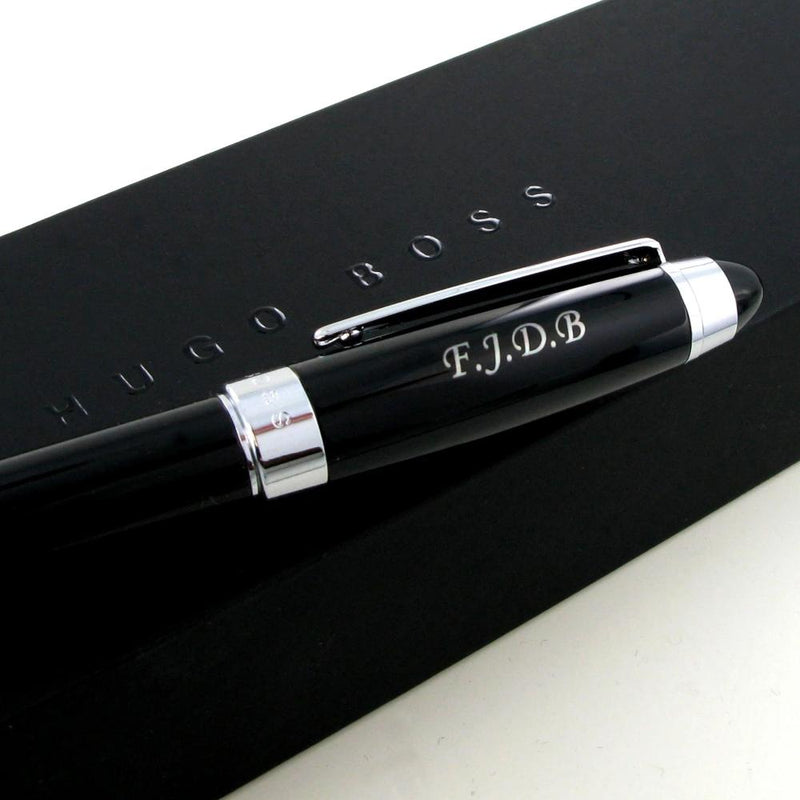 Hugo Boss Icon Fountain Pen, Black Lacquer