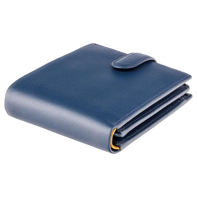 Visconti Parma PM102 Blue'n'Mustard Soft Leather Wallet - Engraveitnow Ltd